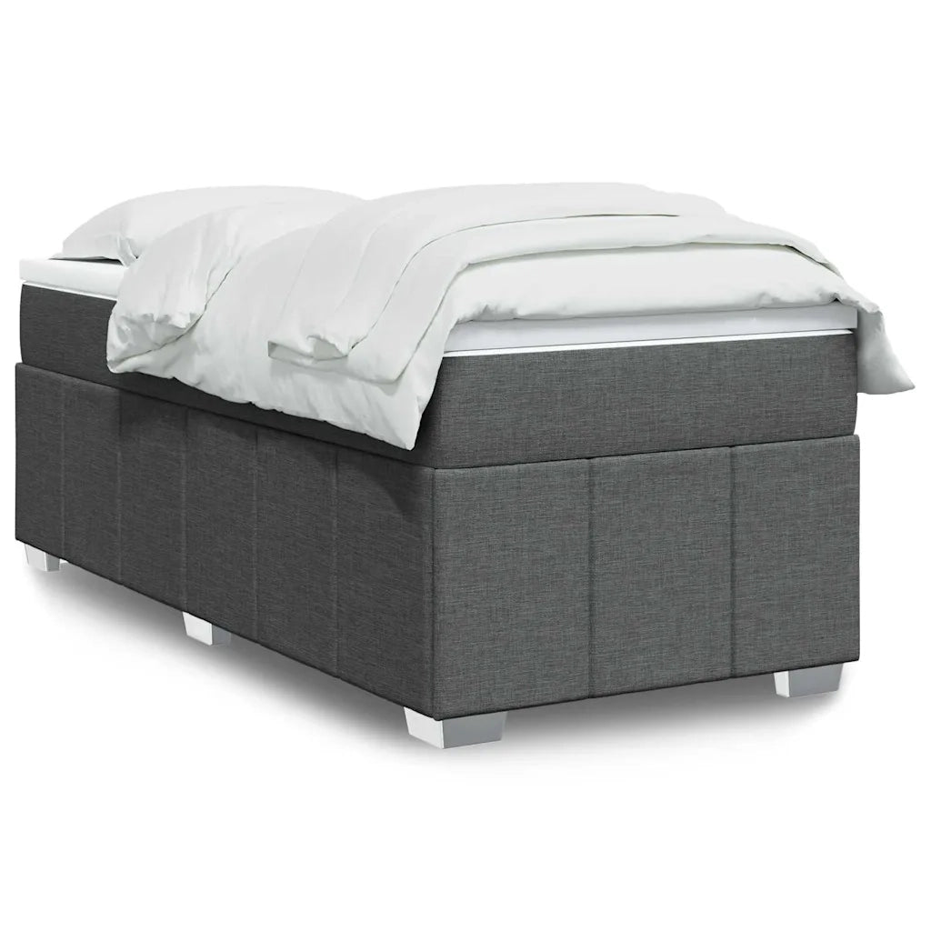 Giroletto a Molle con Materasso Grigio Scuro 100x200 cm Tessuto 3285450