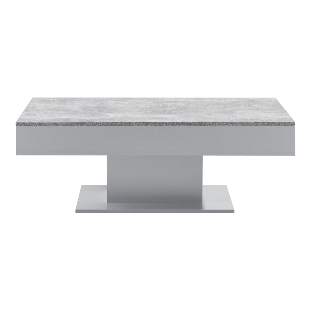 Tavolino da Salotto Lünen con Piano Scorrevole 40 x 110 x 60 cm Grigio / Effetto Cemento [en.casa]
