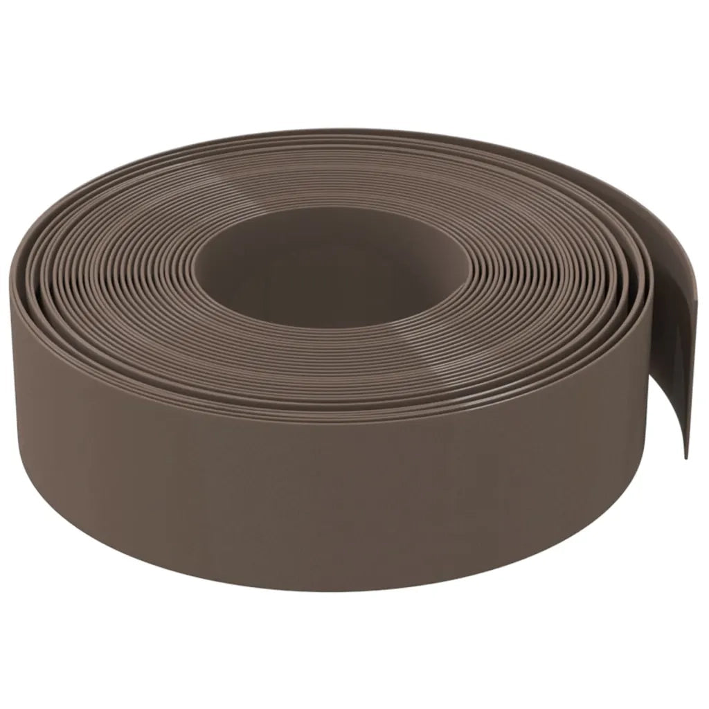 Bordature da Giardino 4 pz Marroni 10 m 15 cm in Polietilene 3155450