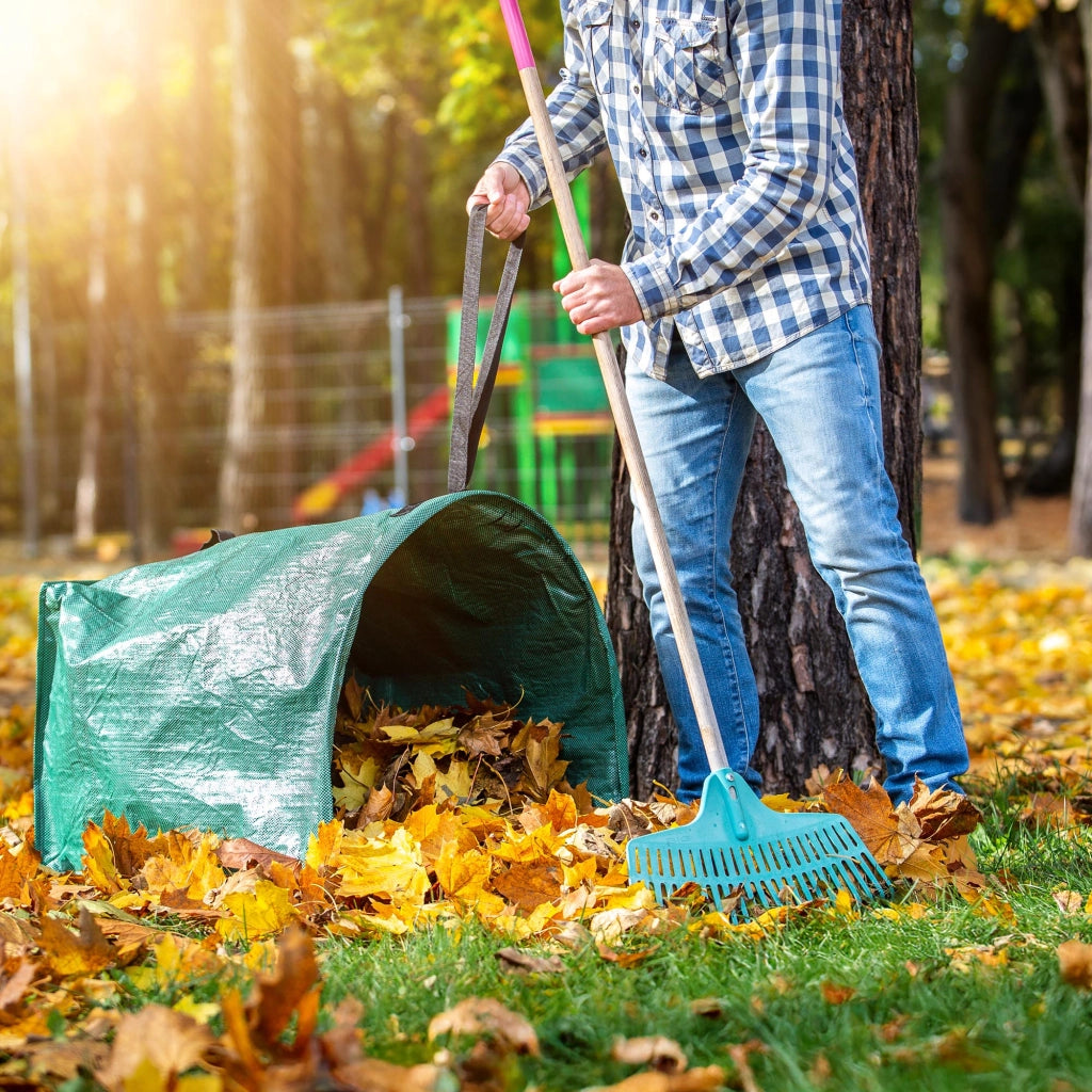 KADAX Sacchetto per foglie, rifiuti da giardino, pieghevole, resistente, con maniglie, 200 L