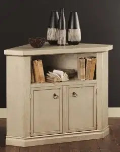 Mobile Porta tv ad angolo Shabby chic avorio anticato