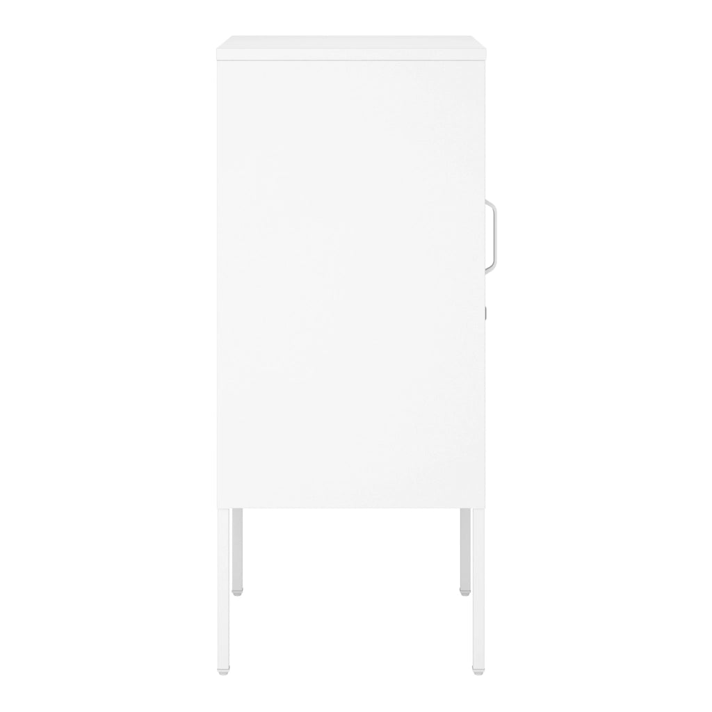 Set di 2 Comodini Hausjärvi con Anta a Destra e Sinistra 82 x 35 x 35 cm - Bianco [en.casa]