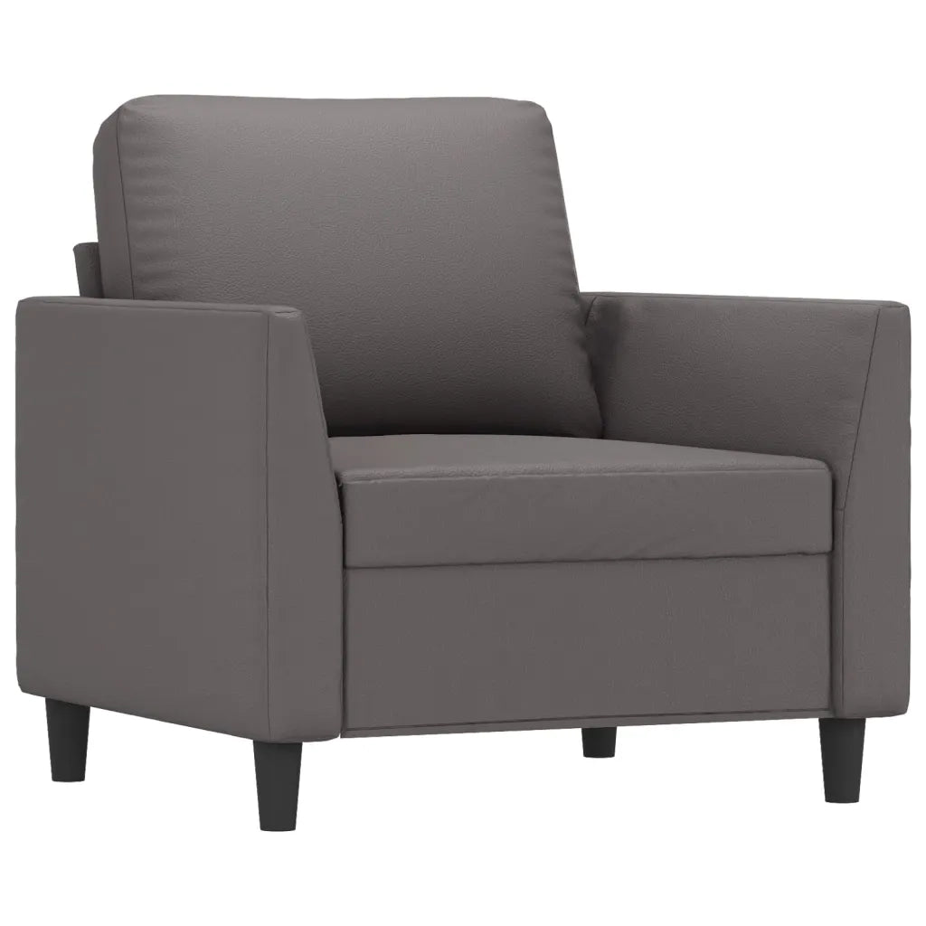 Set di Divani 4 pz con Cuscini Grigio in Similpelle 3201747