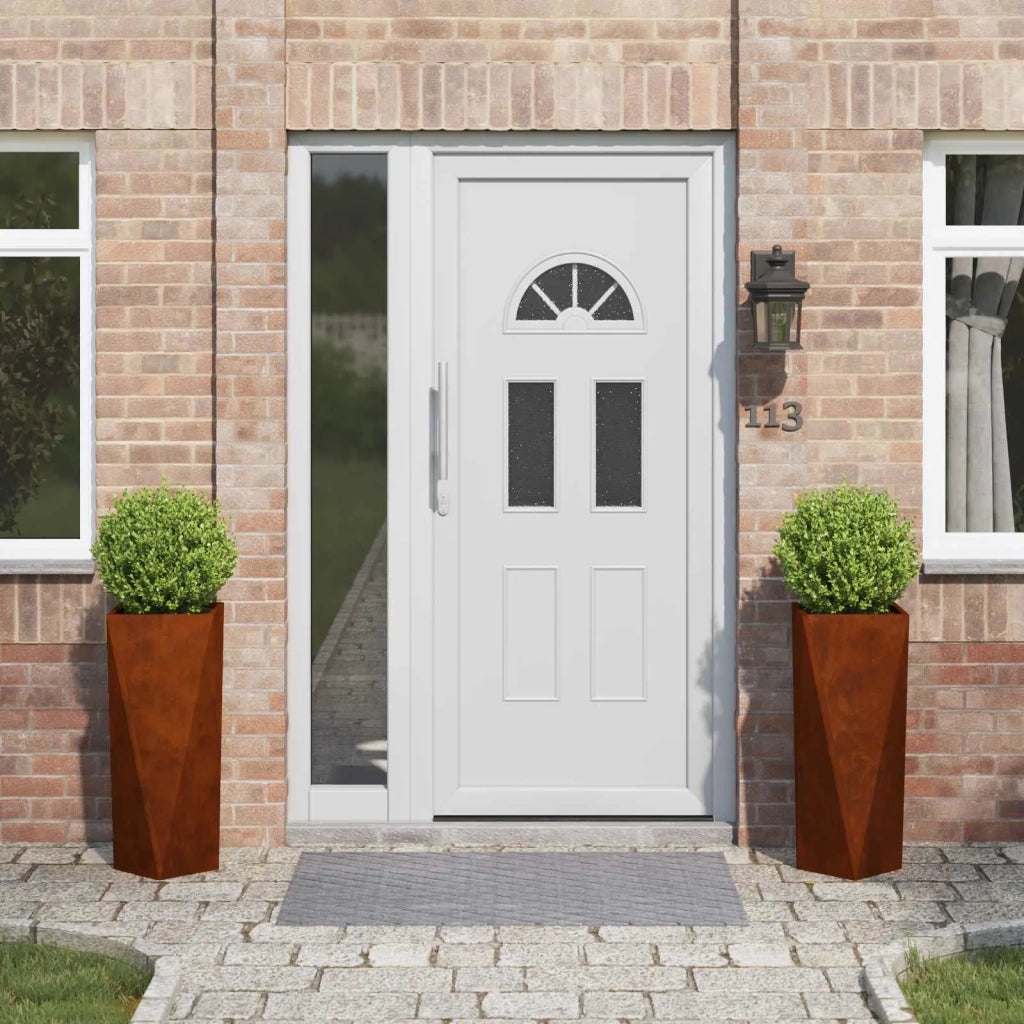 Fioriera 2 pcs Ruggine 30 x 30 x 75 cm 883779
