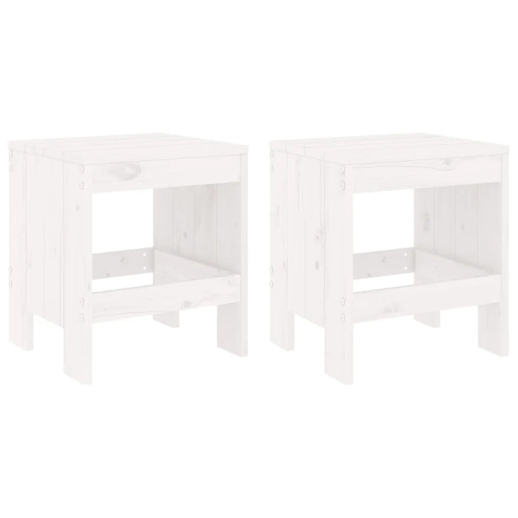 Set da Bistrot da Giardino 3pz Bianco in Legno Massello di Pinocod mxl 83638
