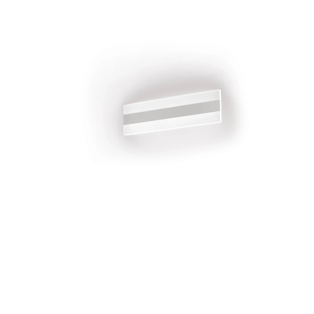 Applique Moderna Bend Metallo Bianco Acrilico Led 25W 4000K