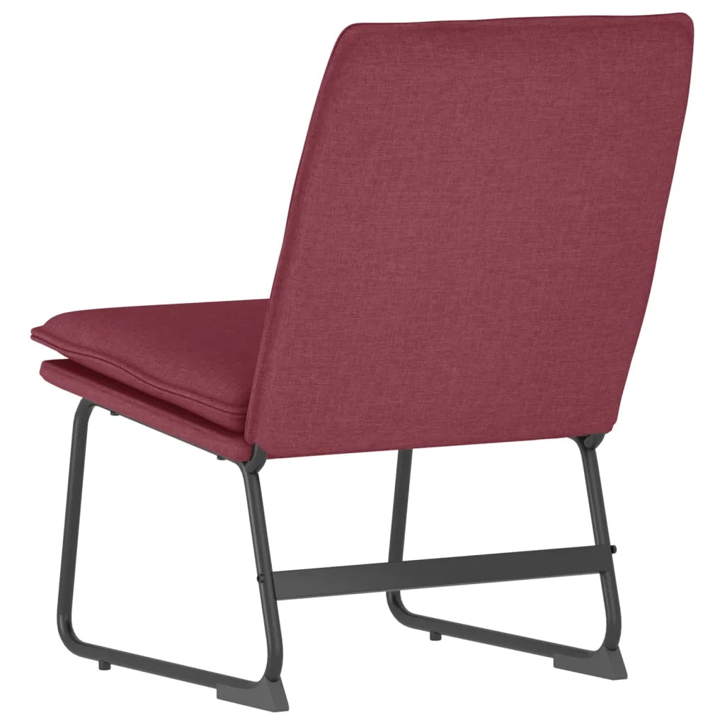 Sedia Lounge Rosso Vino 52x75x76 cm in Tessuto 351315