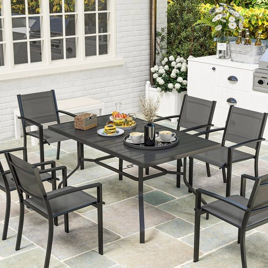 Set di mobili da giardino - Acciaio - Balcone - Reti - Design nero