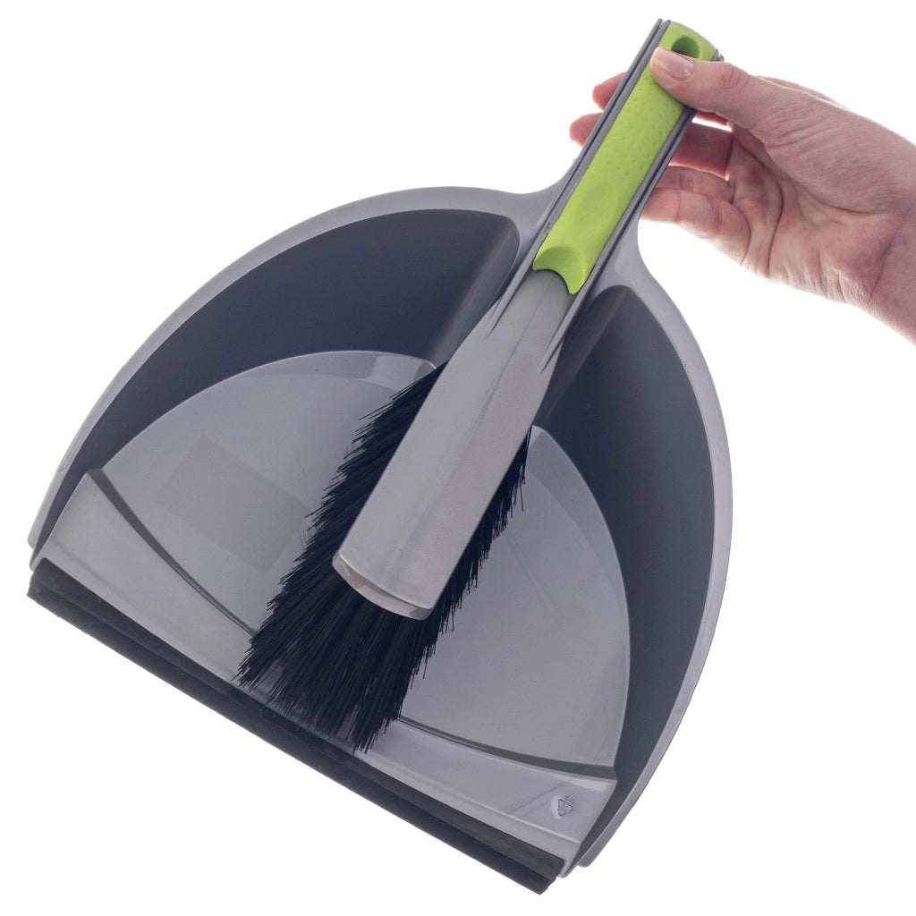 Set KADAX 2 in 1 Scopa e paletta per pulire, spazzare, spatola, spazzola
