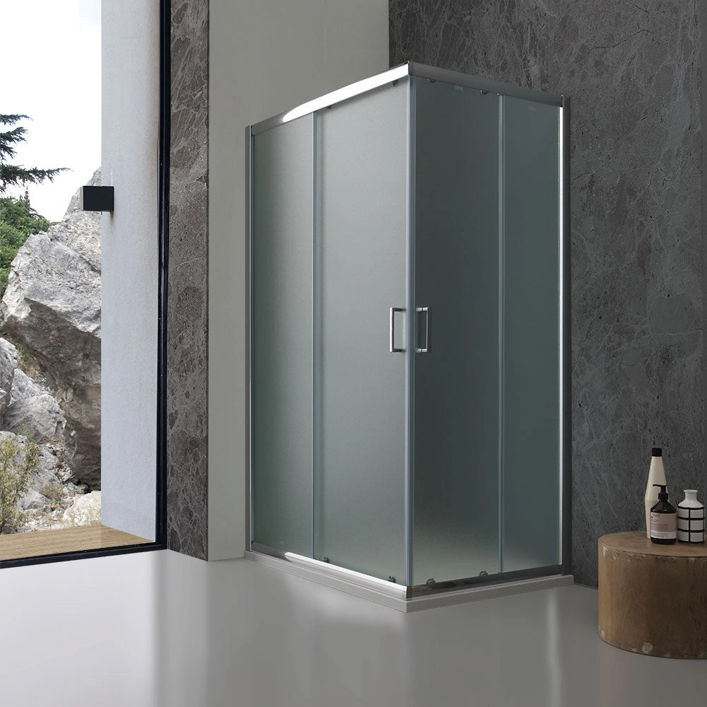 Box doccia rettangolare 80x120 cristallo opaco