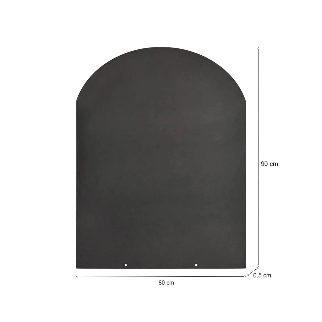 Accessorio riscaldamento Alfedena, Accessorio per stufa, Utensili per il riscaldamento, Gadget per il riscaldamento, Made in Italy, 80x90 h1 cm, Nero