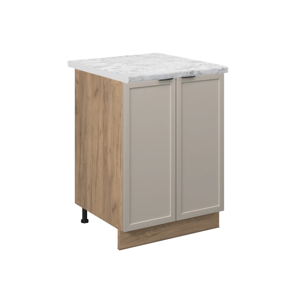 Vicco Mobile da cucina GrigioBeige 60 cm , PL Marmo