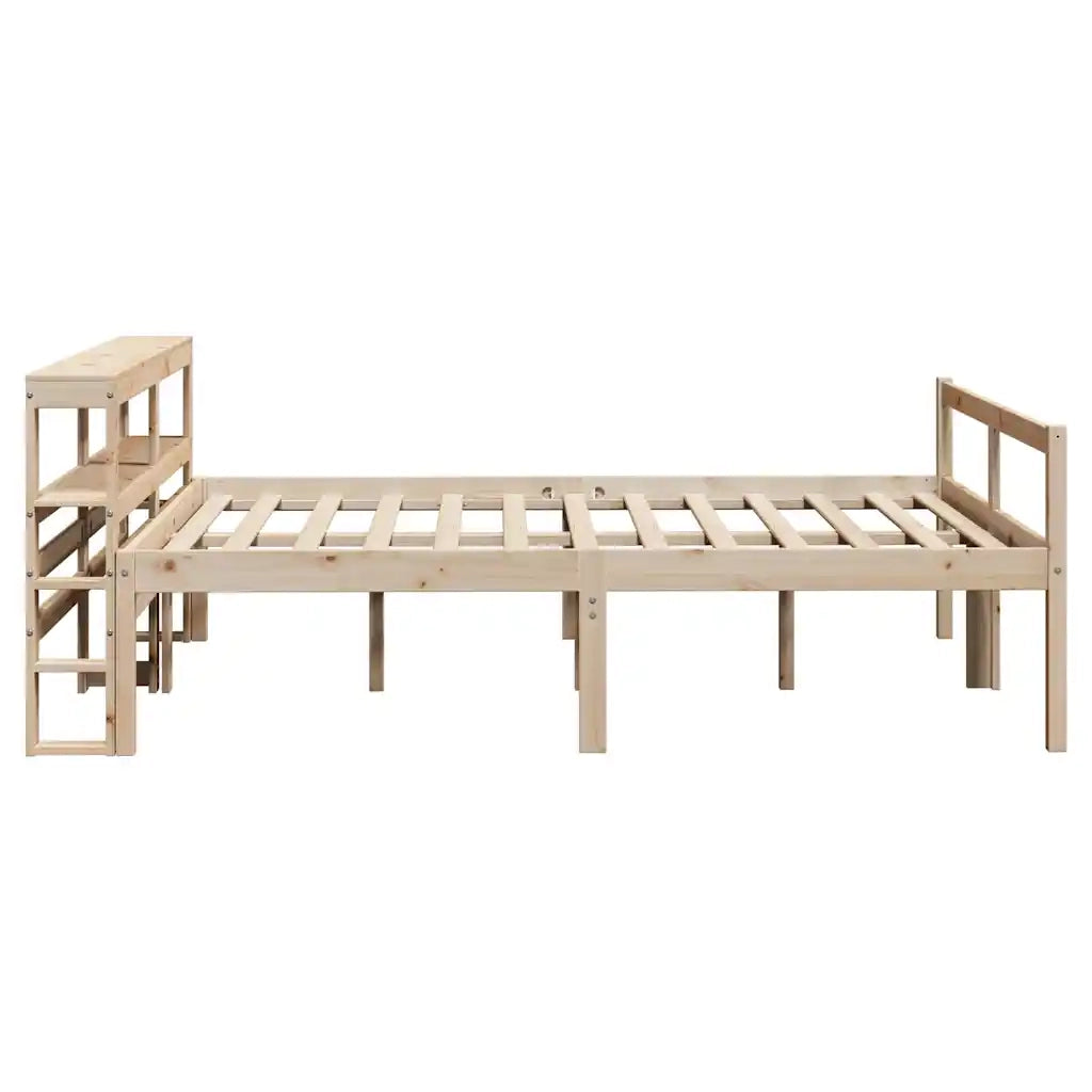 Letto per Anziani con Testiera 120x190 cm Legno Massello Pino