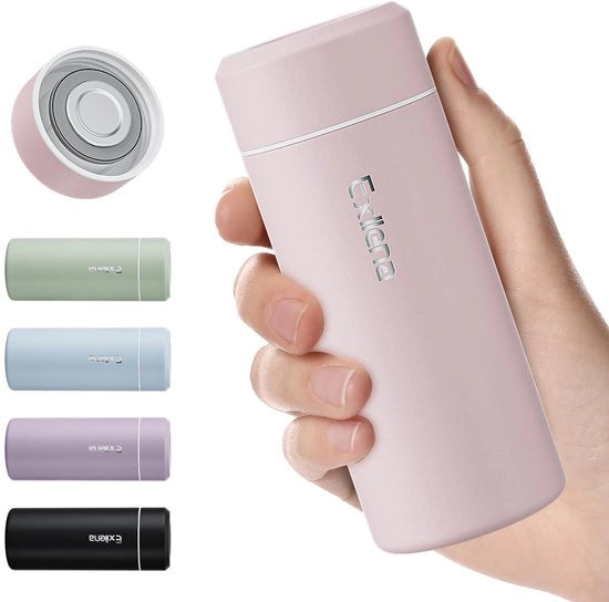 Mini termos 250 ml con coperchio in acciaio inossidabile, piccola bottiglia a doppia parete a vuoto - ultracompattibile, 100% impermeabile, mantenimento della temperatura 8-12 ore