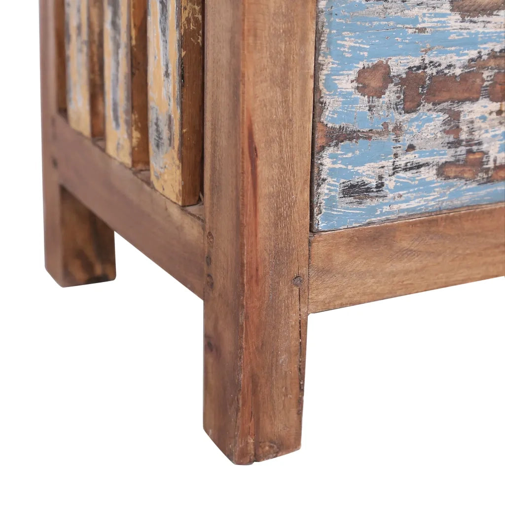 Comodino-Tavolino da notte 41x30x50 cm in Legno Massello di Mogano