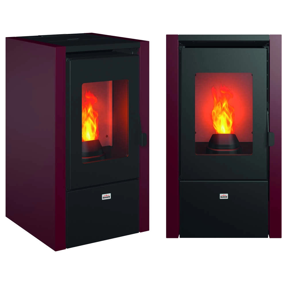 Stufa a Pellet Queen Little 6 6,2 kW/h Colore: Bordeaux