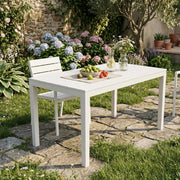 Asar, Tavolo da Esterno 10 Posti Made in Italy, 138x80x72h cm Bianco