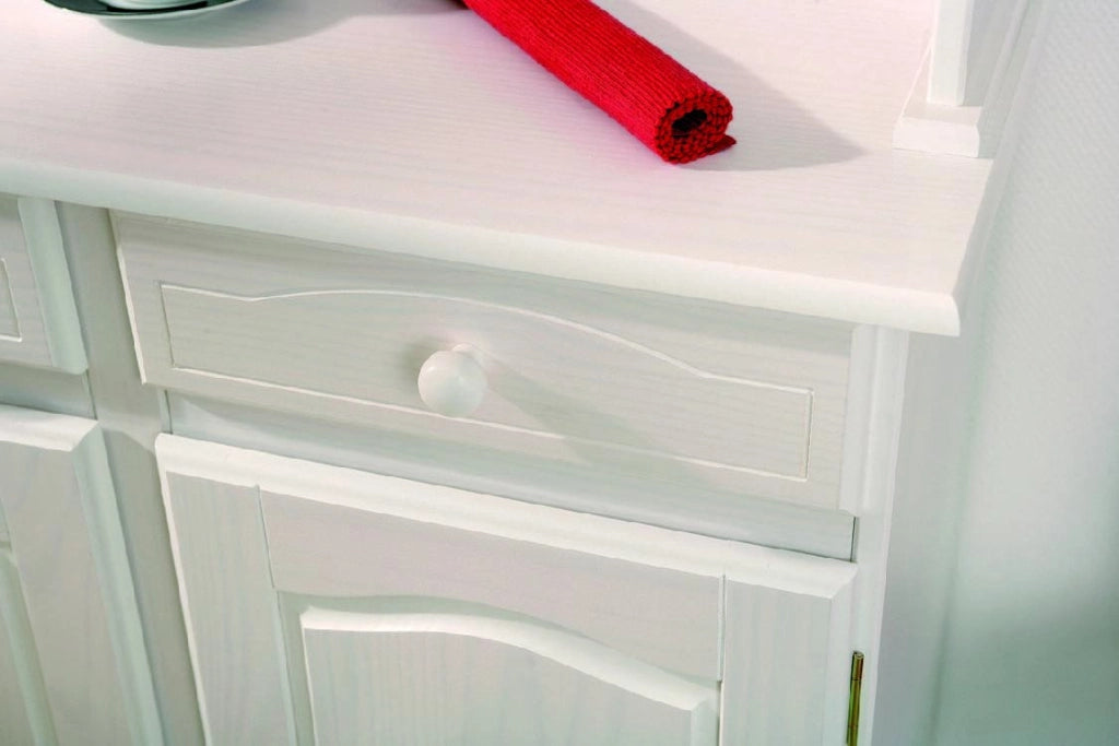 Madia Quadri, Credenza 2 Cassetti, 88x32x198h cm Bianco