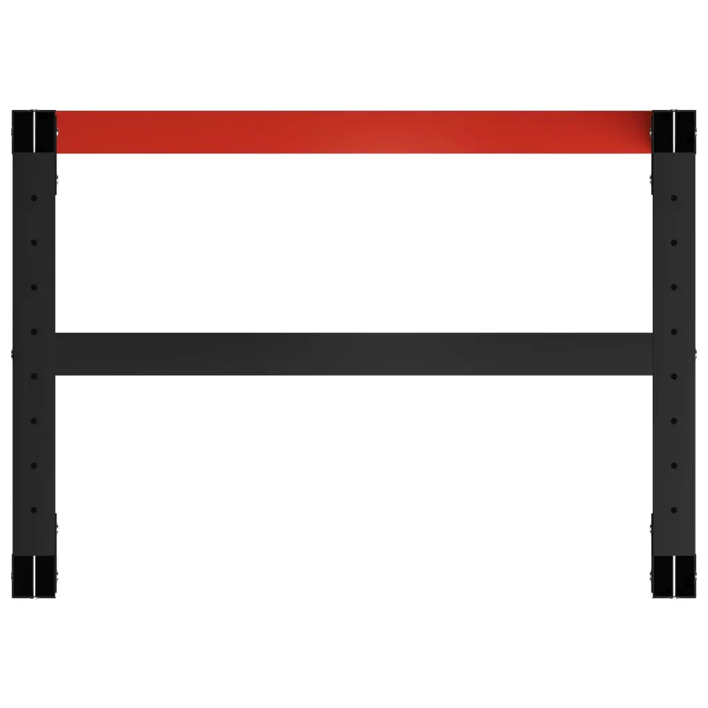 Telaio per Banco da Lavoro in Metallo 80x57x79 cm Nero e Rosso CFW7357902