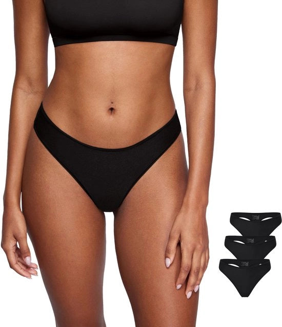 Sottoveste sexy - Slip da donna - 3 pacchi - Modello basso - Adatto per donne - Stoffa leggero - Slip in tessuto aerea - Slip aderente