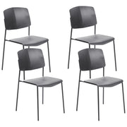 Set di 2 sedie da pranzo in plastica nero Design moderno e contemporaneo per la sala da pranzo