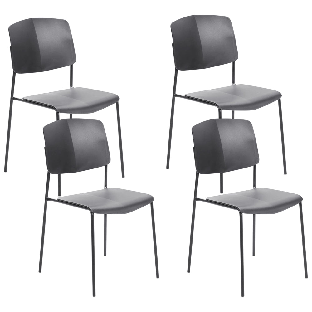 Set di 2 sedie da pranzo in plastica nero Design moderno e contemporaneo per la sala da pranzo