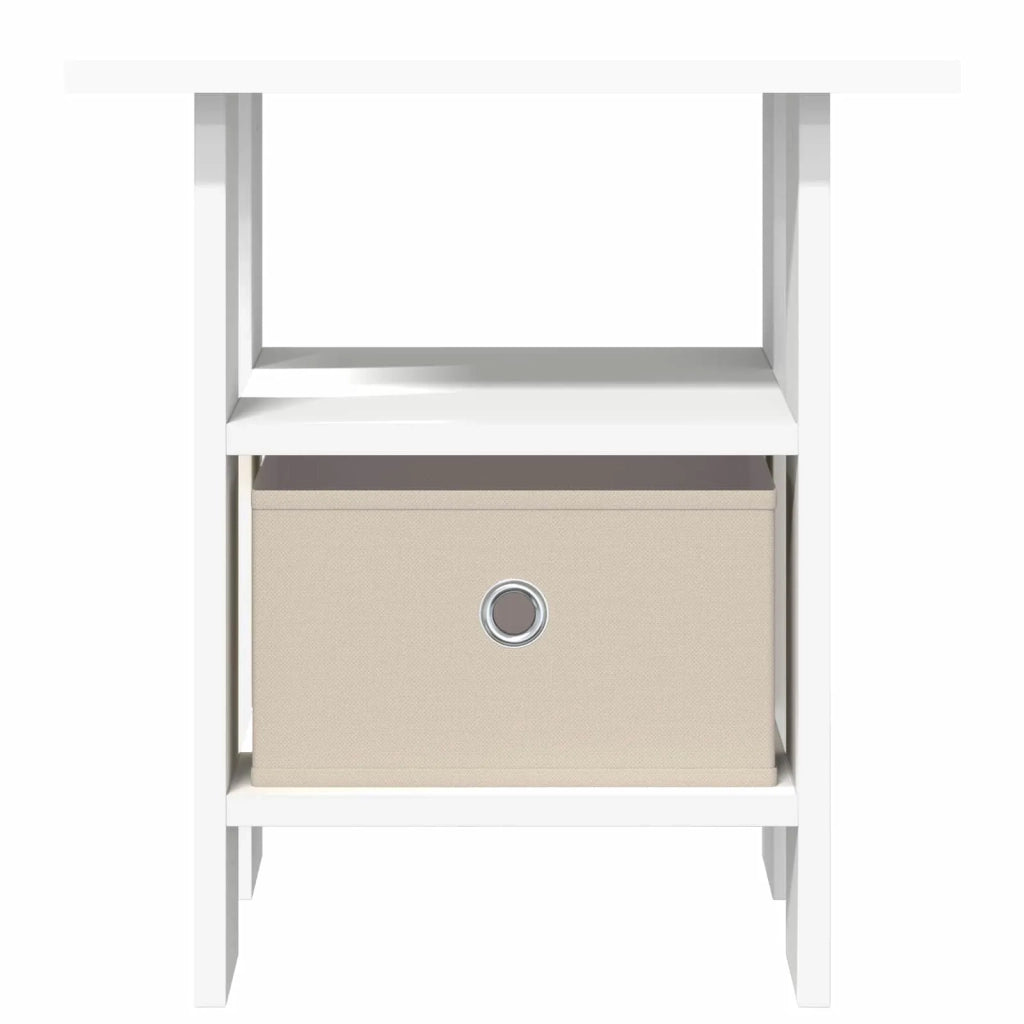 Comodino 2 pcs Bianco 41 x 40 x 45 cm Legno multistrato