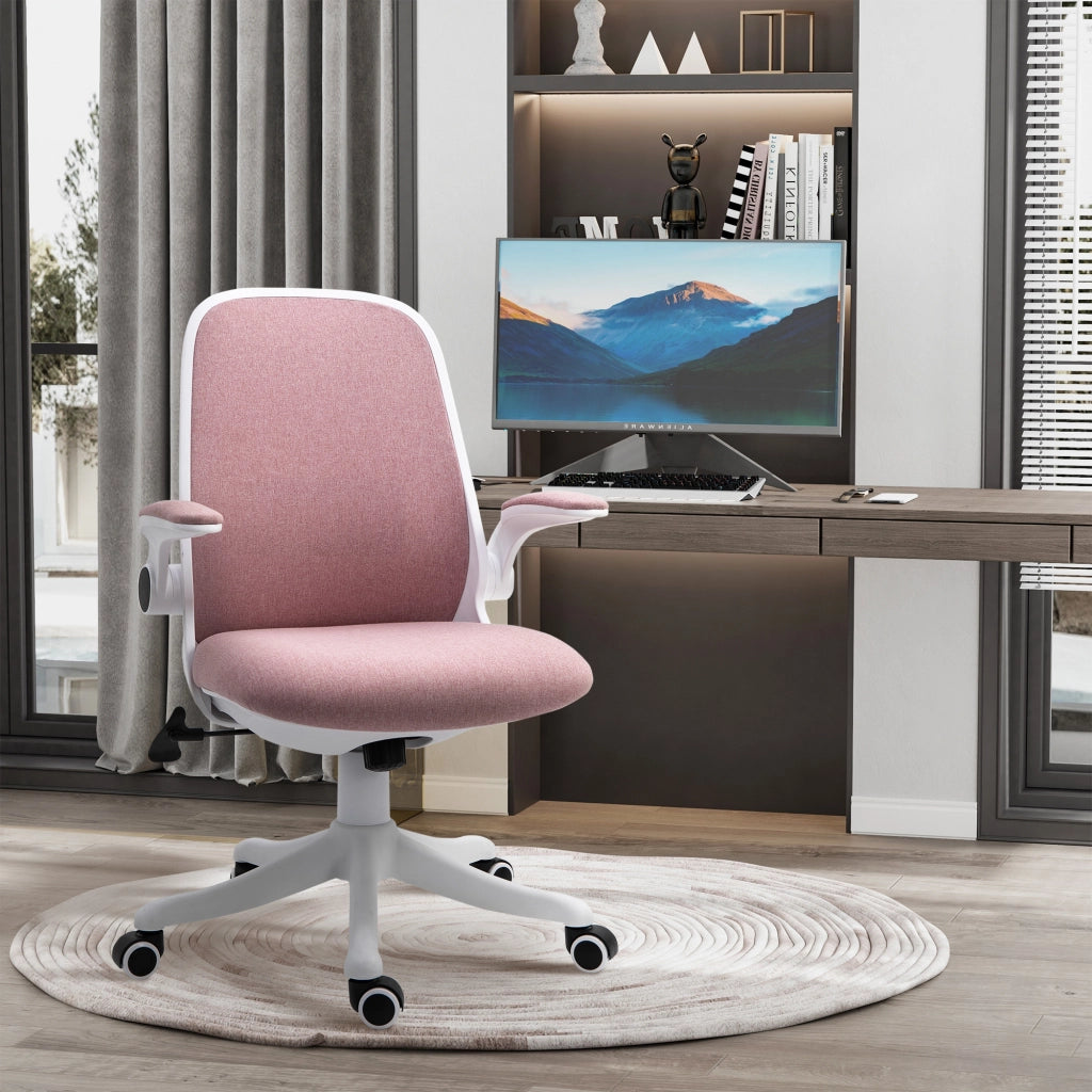 Sedia da ufficio girevole basculante ¨C zephmum ¨C rosa 62.5x60x94-104 cm