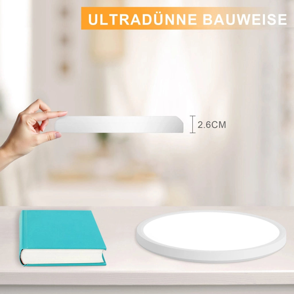 ZMH Lampada da soffitto plafoniera LED moderna rotonda bianca 22 cm per interni corridoi