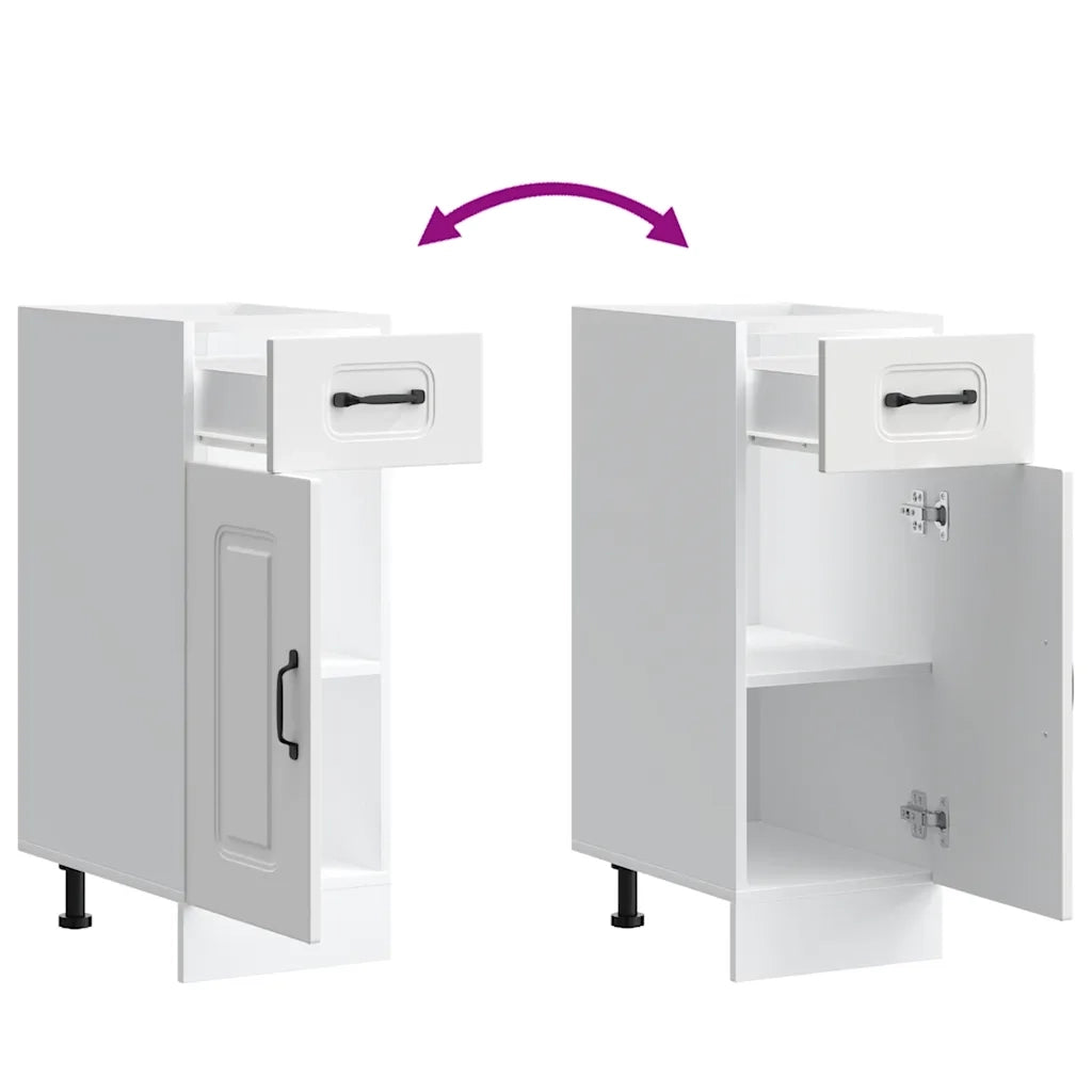 Base da Cucina Kalmar Bianco in Legno Multistrato 853457
