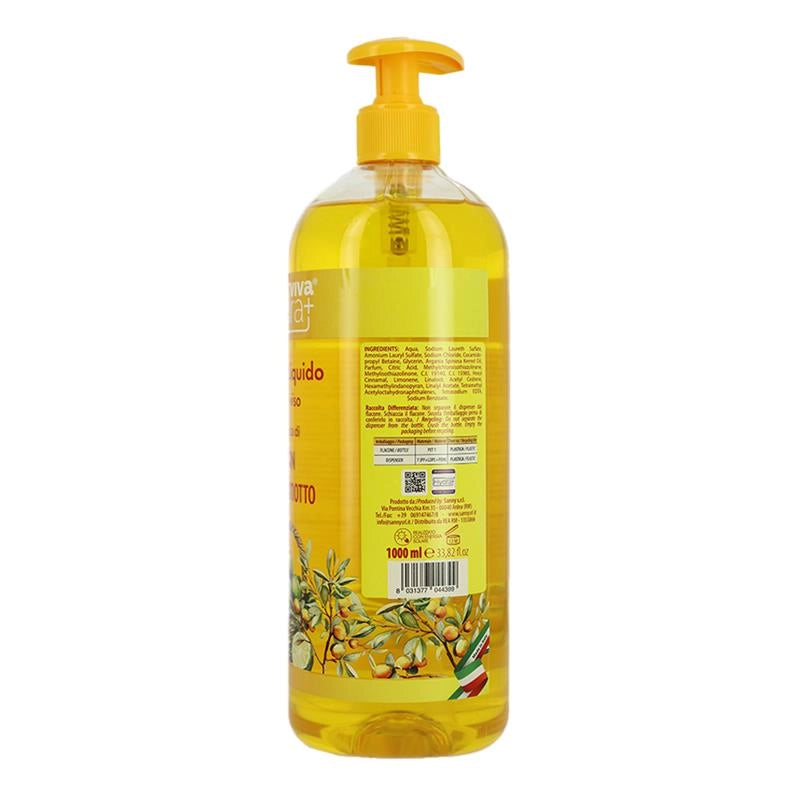 HYDRA VIVA+ SAPONE LIQUIDO MANI E VISO ESTRATTI DI ARGAN E BERGAMOTTO - 1L