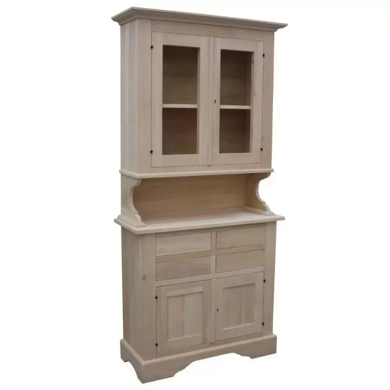Cristalliera 2 porte in legno noce arte povera 135x50x228 (601+602) - Mobili 2G