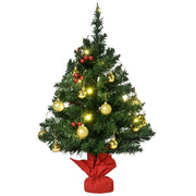Albero di Natale con palline e luci LED ¨C zephmum ¨C 60 cm, multicolore