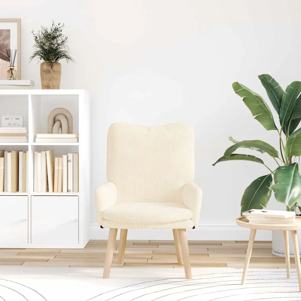 Poltrona-Poltroncina-Divano Sedia Crema 63 x 67 x 94 cm Tessuto