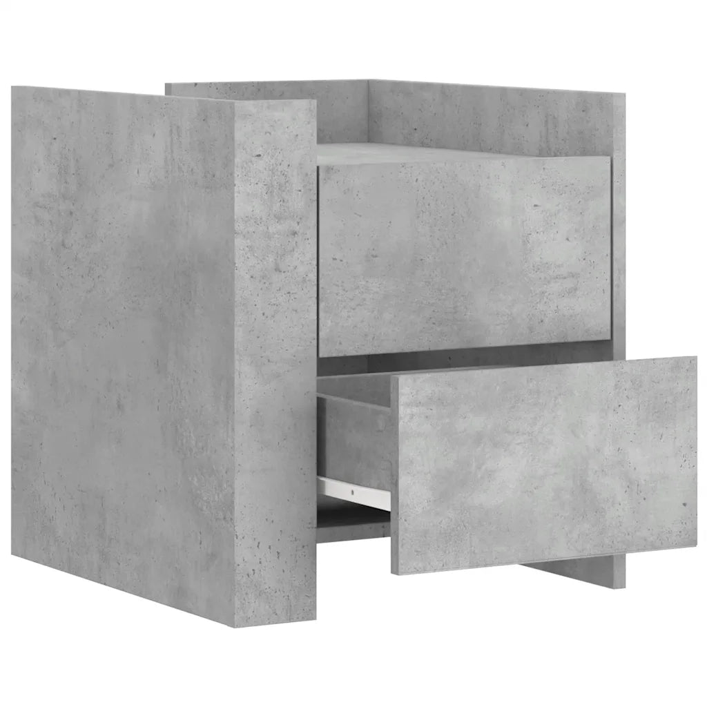 Comodino-Tavolino da notte Grigio Cemento 45x50x50 cm in Truciolato 297767
