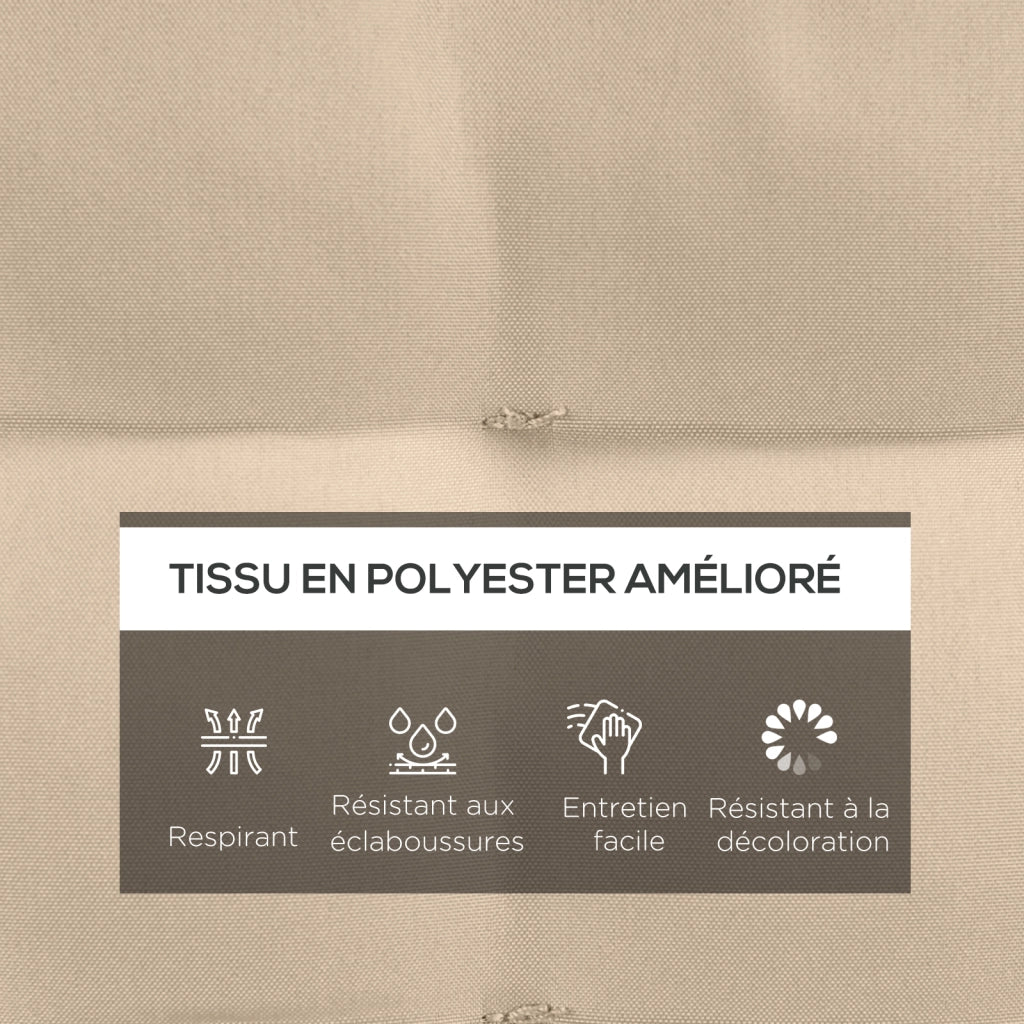 Set di 6 Cuscini per Sedie da Giardino ¨C zephmum ¨C Grigio, Polipropilene, 40x40 cm