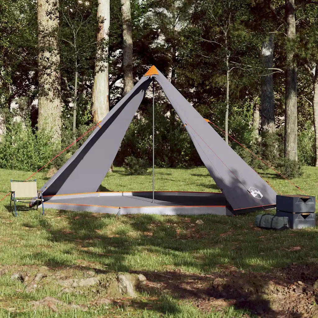 Tenda Familiare Tipi 8 Persone Grigia e Arancione Impermeabile 94584