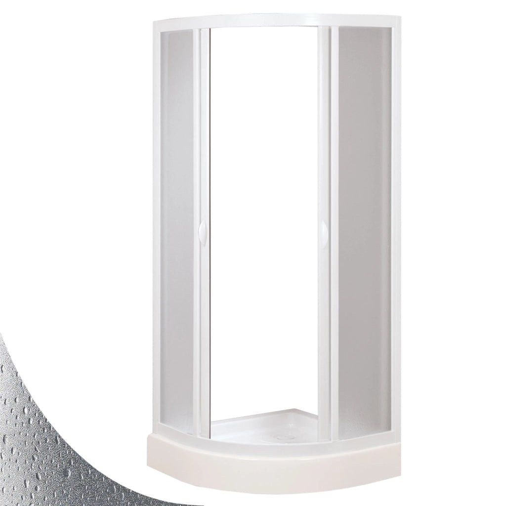 Box doccia Semicircolare 75x75 CM in Acrilico mod. Marte con apertura scorrevole