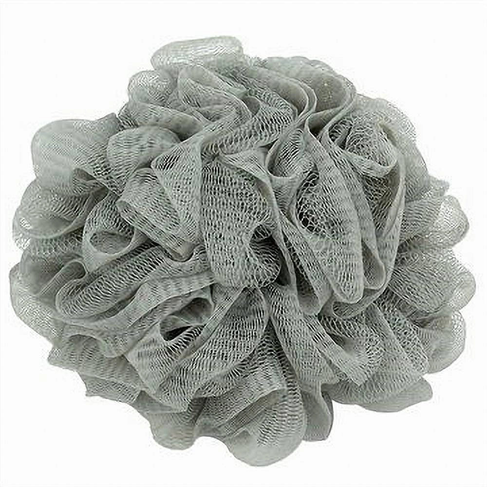 Trade Shop - Set 2pz Spugna Rete Spugnetta Doccia Bagno Esfoliazione Pelle Corpo Grigia 79581 -