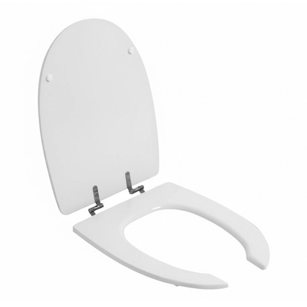 Sedile Wc con apertura frontale in poliestere colato bianco Evolution Sanitosco