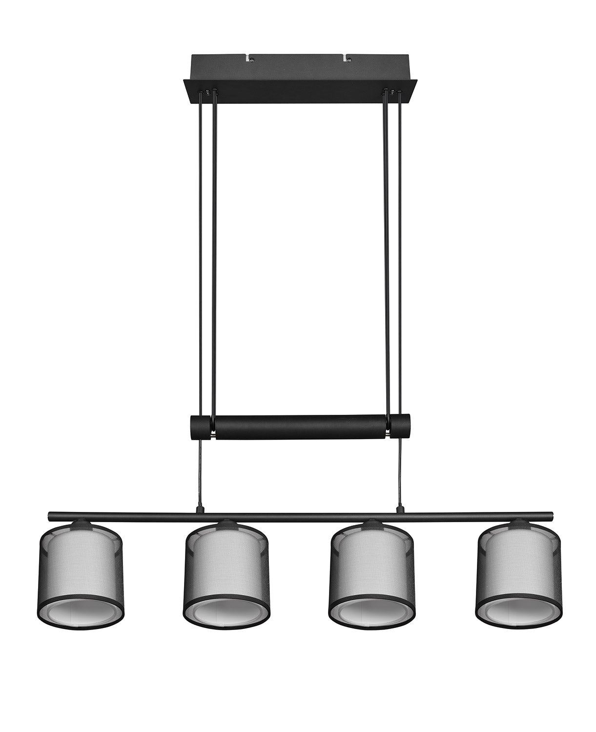 Lampada a Sospensione da Interno Attacco E14 in Metallo Nero Opaco