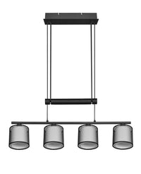 Lampada a Sospensione da Interno Attacco E14 in Metallo Nero Opaco