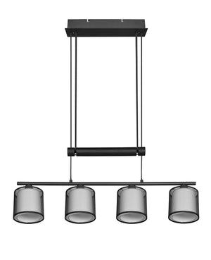 Lampada a Sospensione da Interno Attacco E14 in Metallo Nero Opaco