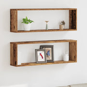Mensole  2 pz in legno usurato 80x15x26 cm in legno ingegnerizzato