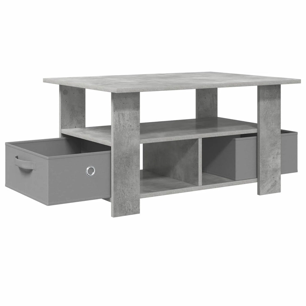 Tavolino da salotto con cassetto Grigio cemento 77 x 55 x 42 cm 8000415