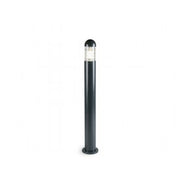 Palo Da Esterno Moderno H100Cm Torch Alluminio E Vetro Grigio 1 Luce E27