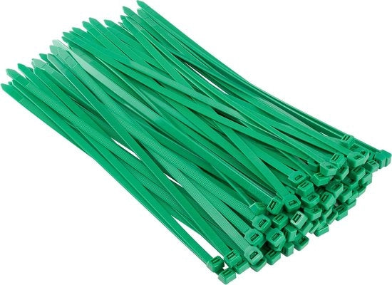Cinture per cavi elettrici lunghe 300 mm x 76 mm - confezione da 100 - 12 pollici - cinture nylon premium - Resistente - cinture di plastica per avvolgere - meccanismo di chiusura automatico - sicuro - per uso domestico, esterno e ufficio