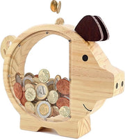 Banco delle Monete con Decorazione trasparente - Cassa per le Monete Rimovibile per Bambini - Ideali come Regali per Ragazzi e Ragazze