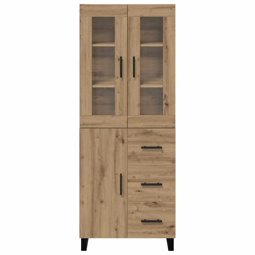 Credenza 2 pcs Rovere artigianale Legno multistrato