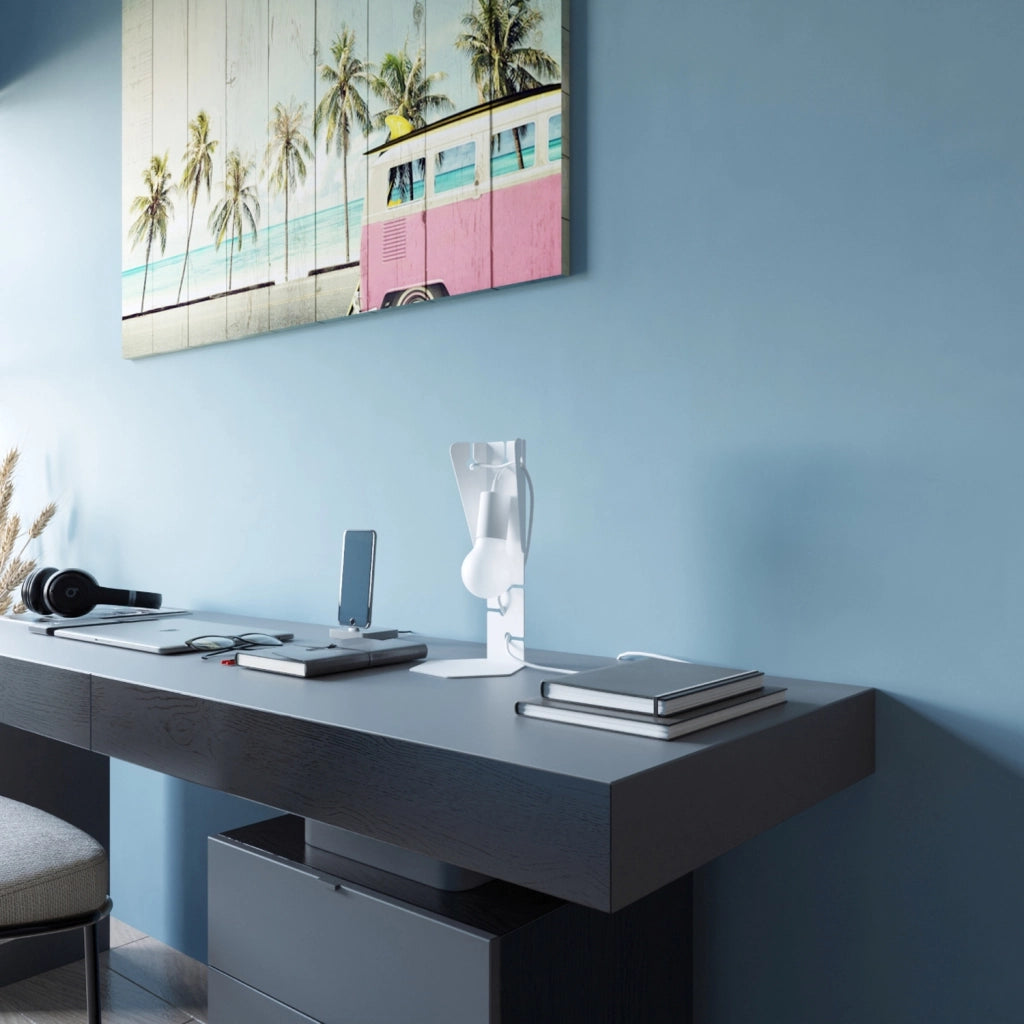 Lampada da tavolo DALTON Pure Lume bianca metallo 30cm